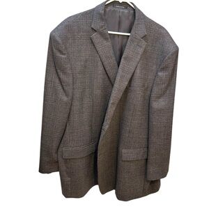 Lauren Ralph Lauren Mens 52R Sport Coat Glen Check Plaid Brown Wool Blazer